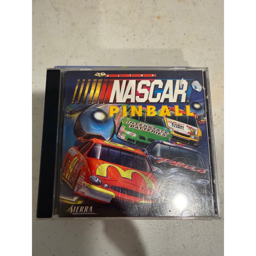 Sierra NASCAR Pinball PC Game CD-ROM Vintage 1998 Racing Good Condition Retro